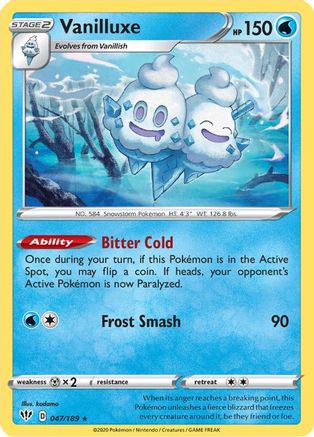 SWSH03: Darkness Ablaze Vanilluxe #047