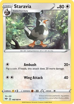 SWSH03: Darkness Ablaze Staravia #146