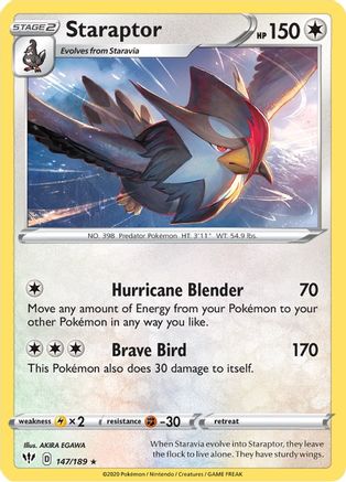 SWSH03: Darkness Ablaze Staraptor #147