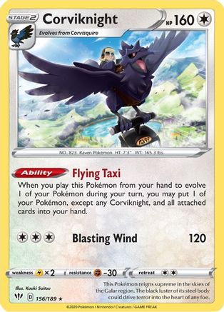 SWSH03: Darkness Ablaze Corviknight #156