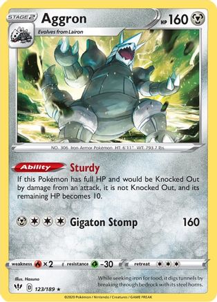SWSH03: Darkness Ablaze Aggron #123