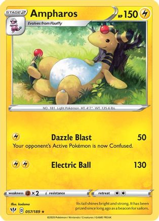 SWSH03: Darkness Ablaze Ampharos #057