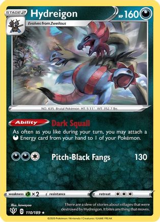 SWSH03: Darkness Ablaze Hydreigon #110