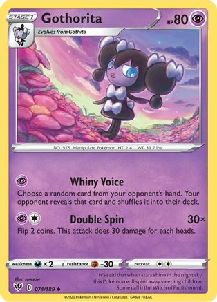 SWSH03: Darkness Ablaze Gothorita #074