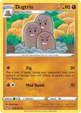 SWSH03: Darkness Ablaze Dugtrio #085