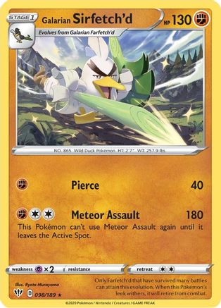 Deck Exclusives Galarian Sirfetch'd - 98/189 (Cracked Ice holo) #098