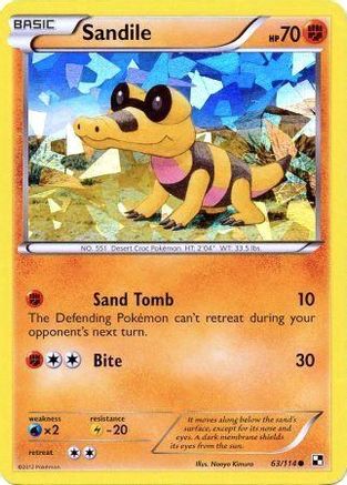 Miscellaneous Cards & Products Sandile - 63/114 (Cracked Ice Holo) #063