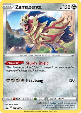 SWSH: Sword & Shield Promo Cards Zamazenta #SWSH034