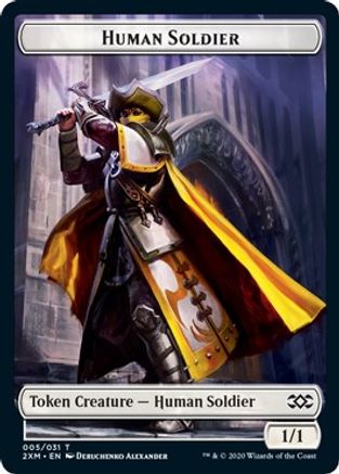 Human Soldier // Wurm (029) Double-Sided Token
