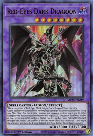 YuGiOh MINT Card "Red-Eyes Dark Dragoon" ULTRA RARE 