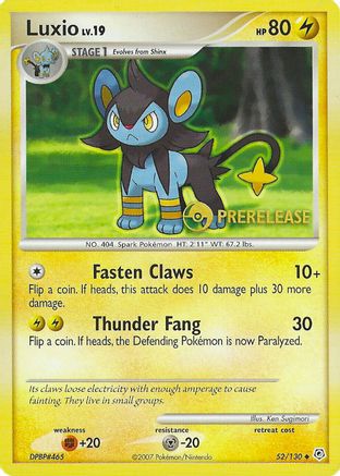 Luxio - 52/130 (Prerelease) 52 Nintendo Black Star Promos Pokémon card