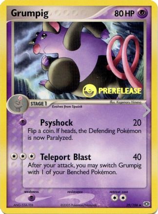 Nintendo Promos Grumpig - 29/106 (Prerelease) #29