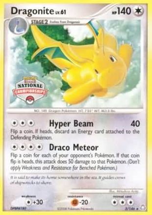 League & Championship Cards Dragonite - 2/146 (National Championships) #002