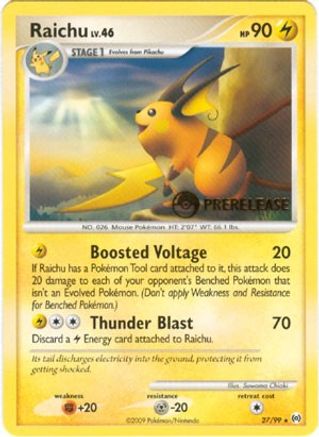 Nintendo Promos Raichu - 27/99 (Prerelease) #27