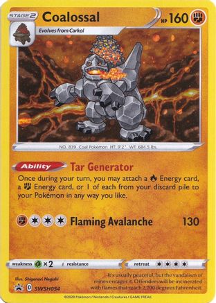 SWSH: Sword & Shield Promo Cards Coalossal #SWSH054