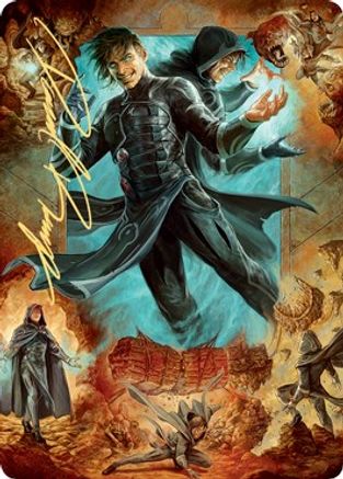 Jace, Mirror Mage Art Card (2/81) (Gold-Stamped Signature)