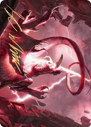 Thundering Rebuke Art Card (Gold-Stamped Signature)