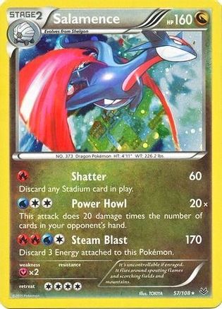 Blister Exclusives Salamence - 57/108 (Cosmos Holo) #057