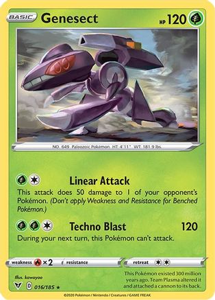 Details about   Pokemon Card Vivid Voltage 016/185 16/185 Genesect Holo Rare 