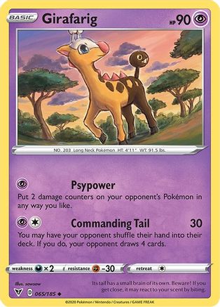 SWSH04: Vivid Voltage Girafarig #065