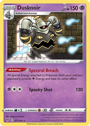 SWSH04: Vivid Voltage Dusknoir #071