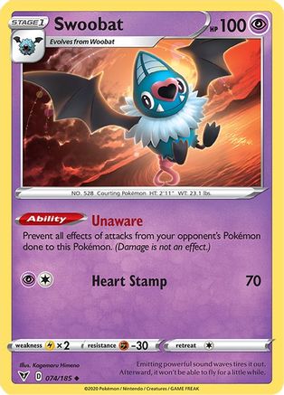 SWSH04: Vivid Voltage Swoobat #074