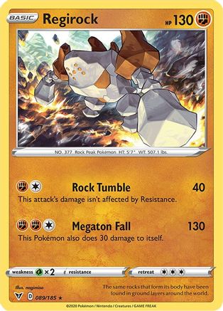 Pokemon Card Regirock 089/185 Holo Rare Vivid Voltage NM/M 