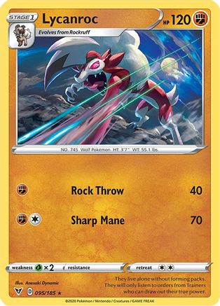 SWSH04: Vivid Voltage Lycanroc #095