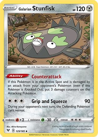 SWSH04: Vivid Voltage Galarian Stunfisk #125