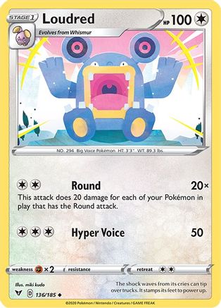 SWSH04: Vivid Voltage Loudred #136