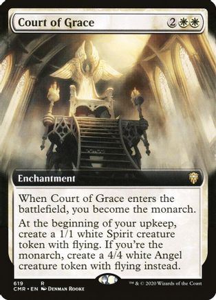 Court of Grace NM Commander Legends White Enchantment Spirit Angel Monarch Token 