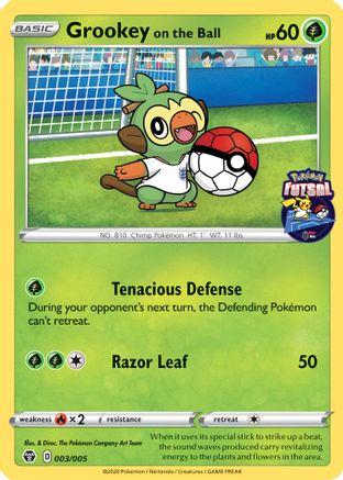 Miscellaneous Cards & Products Grookey on the Ball - 003/005 (Pokemon Futsal) #003
