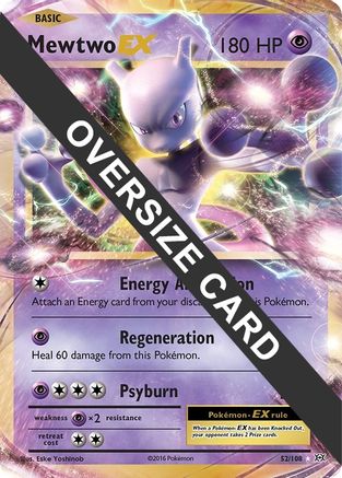 Mewtwo EX - 52/108 - Jumbo Cards - Pokemon