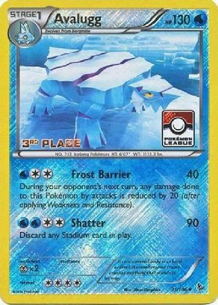 League & Championship Cards Avalugg - 31/106 (Pokemon League) [3rd Place] #031