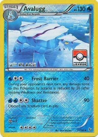 League & Championship Cards Avalugg - 31/106 (Pokemon League) [2nd Place] #031