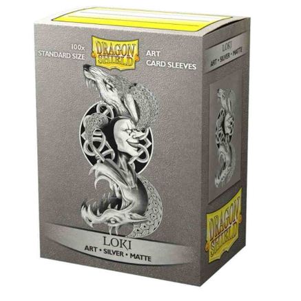 Dragon Shield Limited Edition Viking Theme Silver Matte Art Sleeves - Loki ( 100-Pack) - Dragon Shield Card Sleeves - Card Sleeves