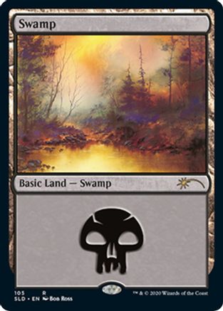 set of 5 Swamp Magic Card 