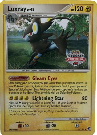 League & Championship Cards Luxray - 7/130 (National Championships) #007