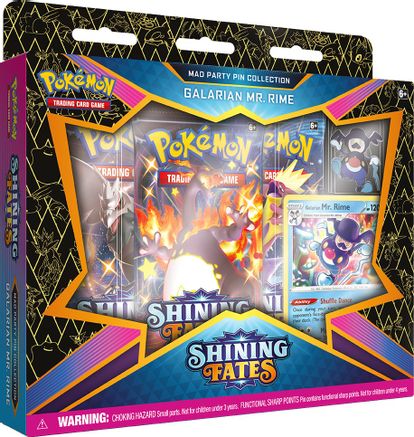 Shining Fates Mad Party Pin Collections Box Galarian Mr. Rime for sale online Pokémon TCG 