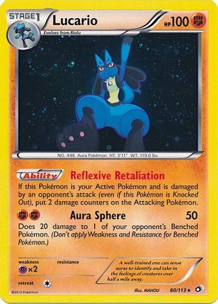 Miscellaneous Cards & Products Lucario - 80/113 (Cosmos Holo) #080
