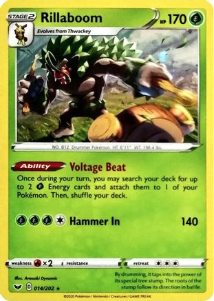Miscellaneous Cards & Products Rillaboom - 014/202 (Cosmos Holo) #014