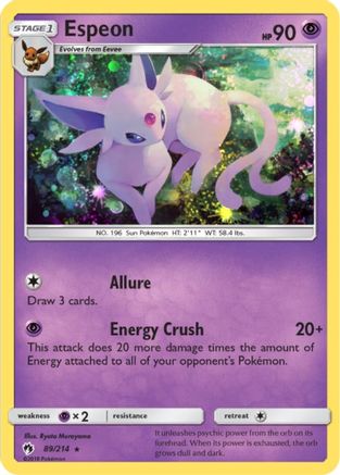 Blister Exclusives Espeon - 89/214 (Cosmos Holo) #089