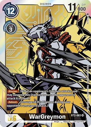 Digimon 2020 TCG 1.0BT2-065 WarGreymonSingle CardFreshly Pulled 