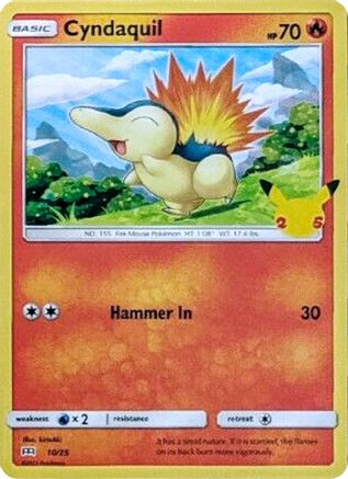 McDonald's 25th Anniversary Promos Cyndaquil #010