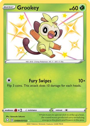 Shining Fates: Shiny Vault Grookey #SV004
