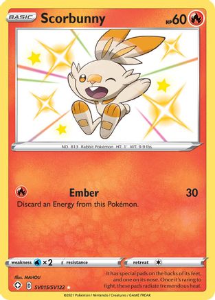 Shining Fates: Shiny Vault Scorbunny #SV015