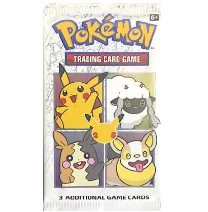 Pokemon 3 Sealed packs 25th Anniversary General Mills Cereal 3 Card Pack Lot ** 