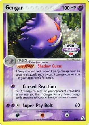 League & Championship Cards Gengar - 5/92 (Gym Challenge) #005