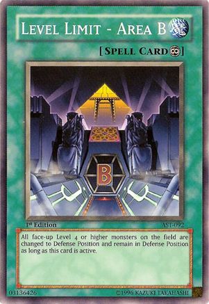 Level Limit - Area B - Ancient Sanctuary - YuGiOh