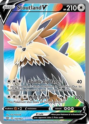 SWSH05: Battle Styles Stoutland V (Full Art) #157